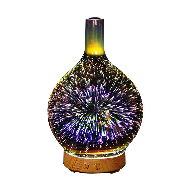 Diffuseur d'Arômes 3D en Verre – Humidificateur & Lampe Veilleuse Colorée