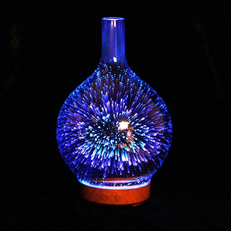 Diffuseur d'Arômes 3D en Verre – Humidificateur & Lampe Veilleuse Colorée
