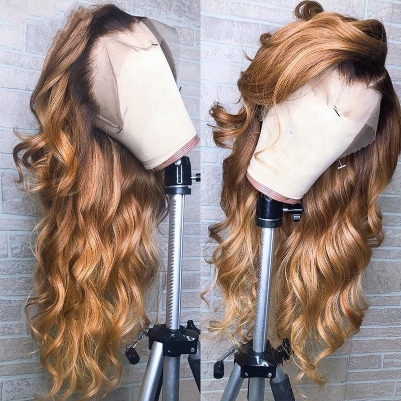 Perruque Lace Front Ombre Colorée – Cheveux Humains Remy 100 %