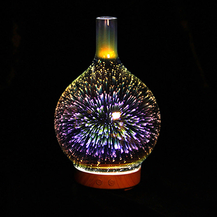 Diffuseur d'Arômes 3D en Verre – Humidificateur & Lampe Veilleuse Colorée