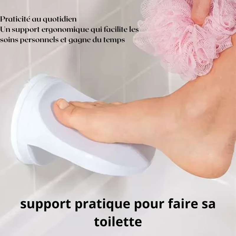 Accessoire de douche antidérapant – Support de pied pour un rasage facile et sûr