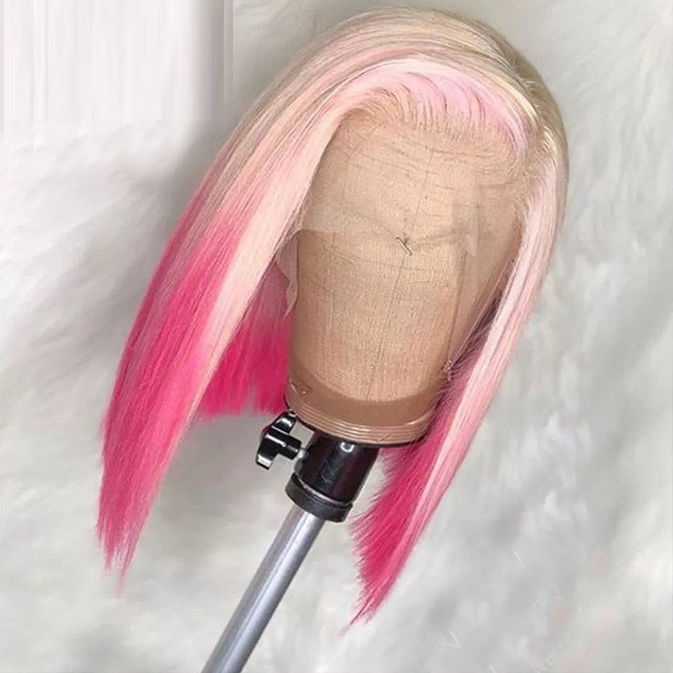 Perruque Lace Front Dégradée – Cheveux Humains de Haute Qualité, Semi-faite à la Machine