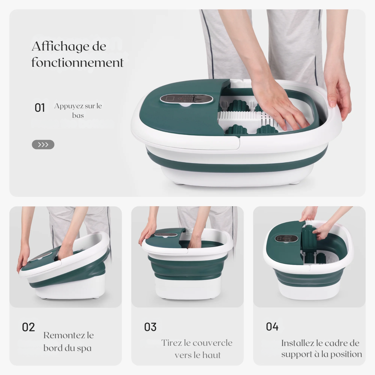 Spa de Pieds Chauffant avec Télécommande