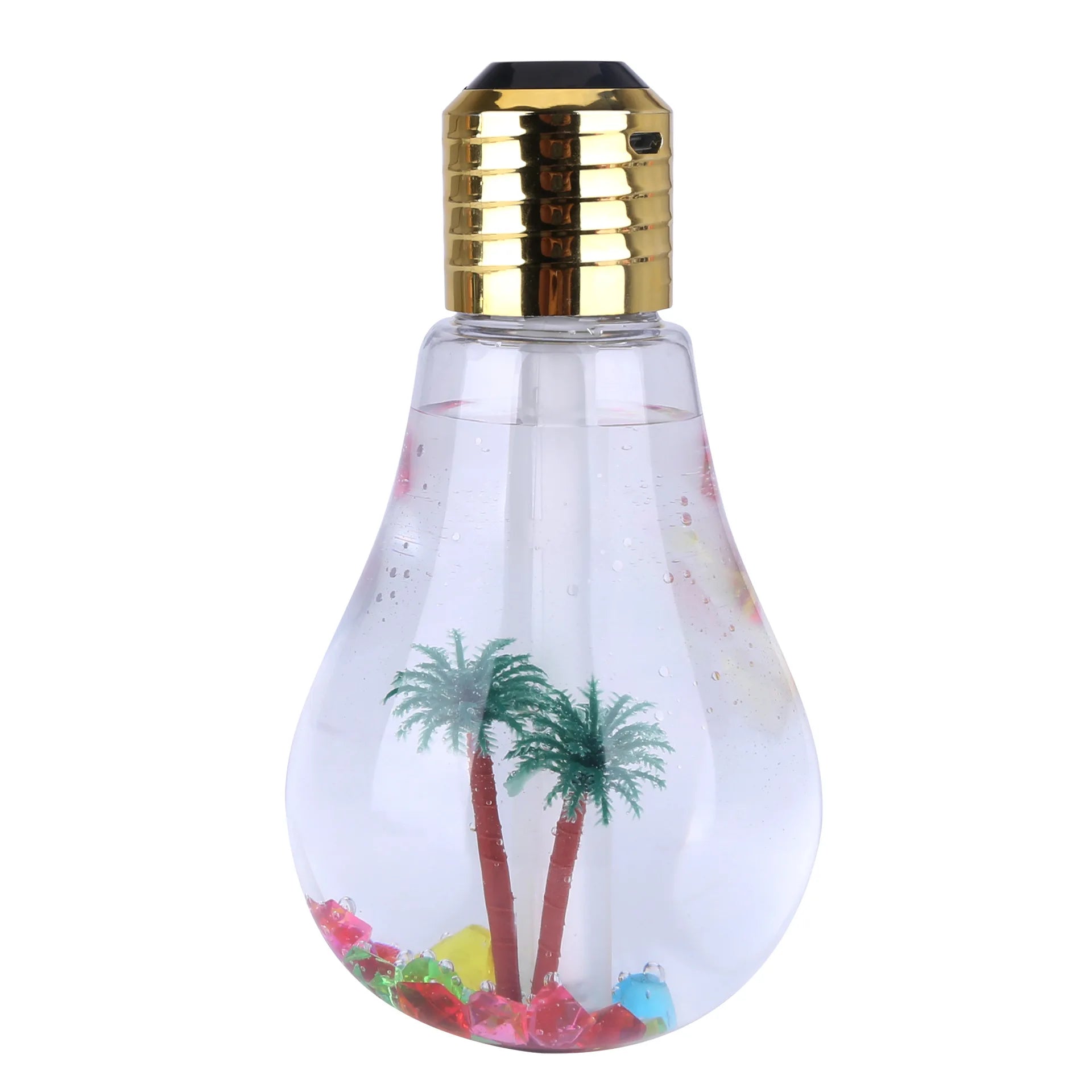 Creative Style Small Night Light Micro Landscape Mister Smoke Emitting Usb Silent Small Colorful Light Bulb Portable Humidifier