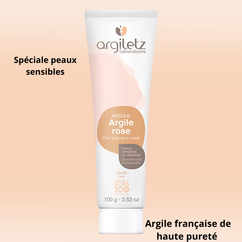 Masque Visage à l’Argile Rose pour Peaux Sensibles