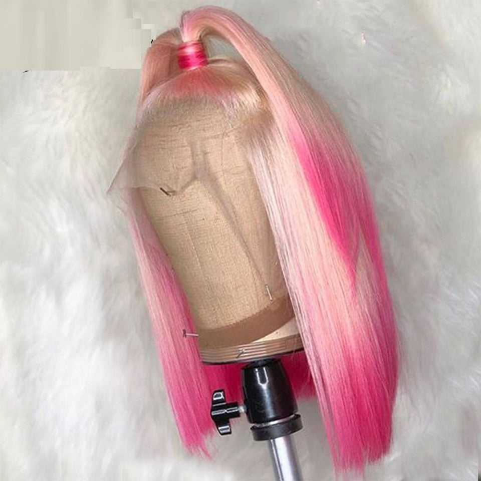 Perruque Lace Front Dégradée – Cheveux Humains de Haute Qualité, Semi-faite à la Machine