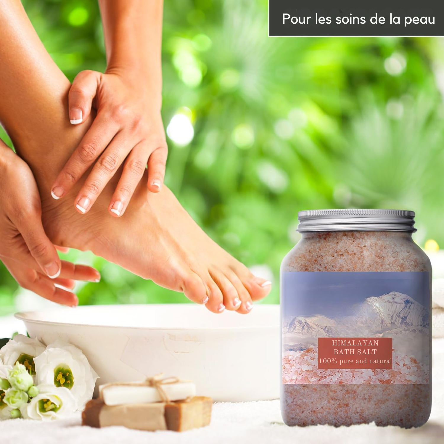 Sel Rose de l’Himalaya – 100 % Pur et Naturel – Cristaux de Sel 1300 g (46 oz)