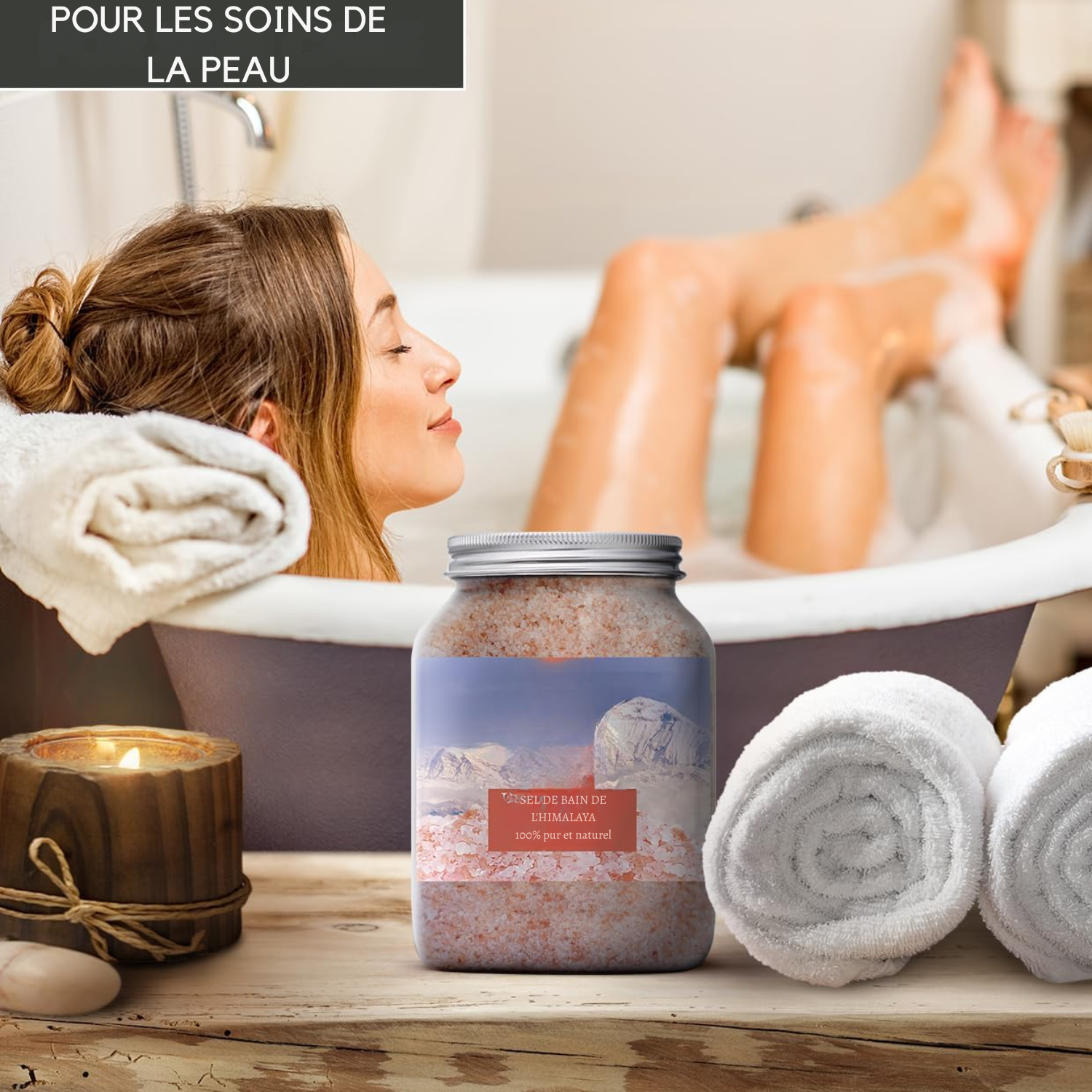 Sel Rose de l’Himalaya – 100 % Pur et Naturel – Cristaux de Sel 1300 g (46 oz)