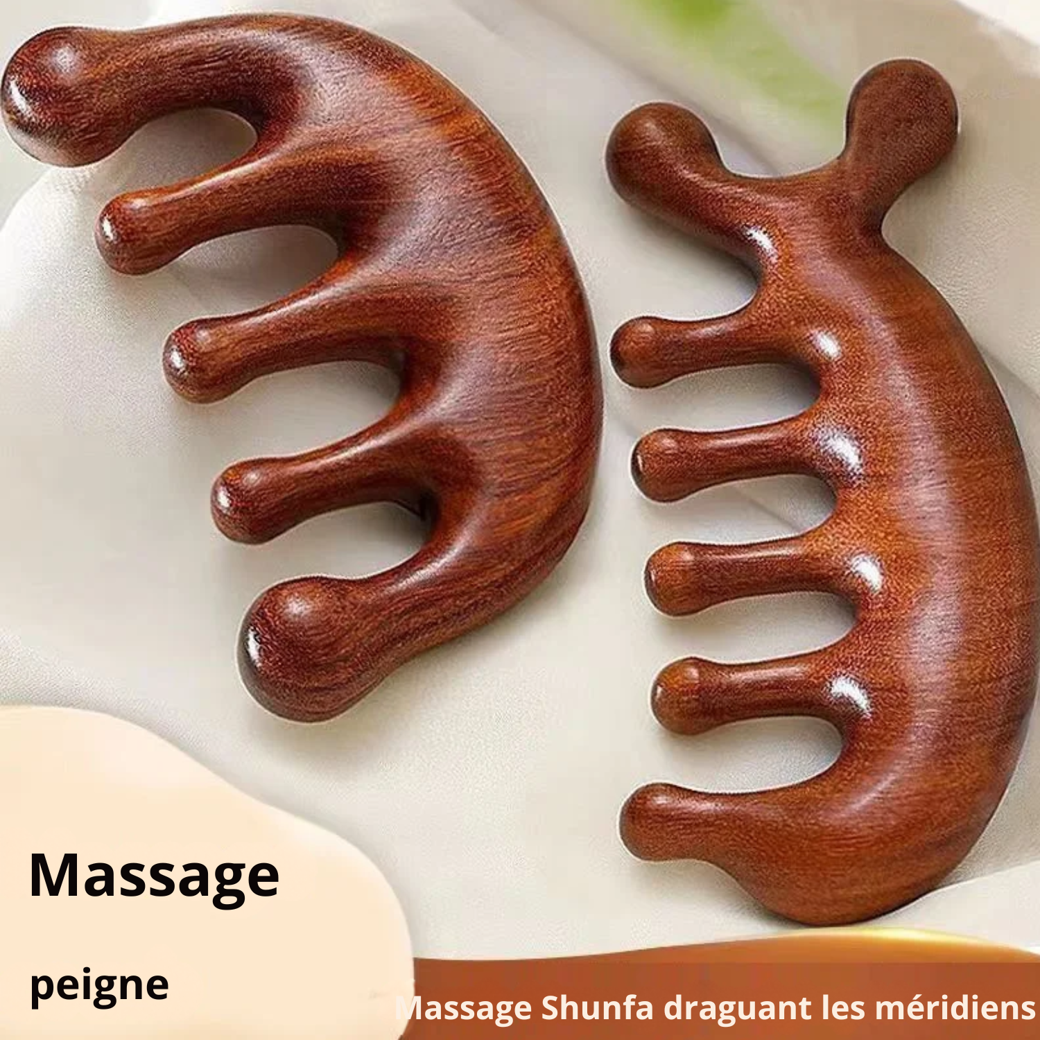 Peigne Massant en Bois Naturel – AMS01