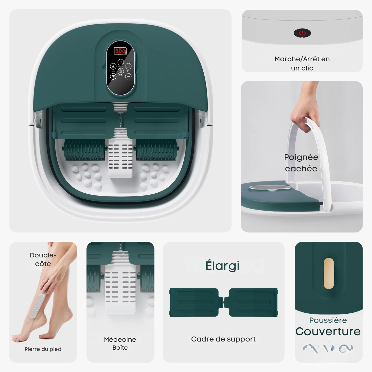 Spa de Pieds Chauffant avec Télécommande