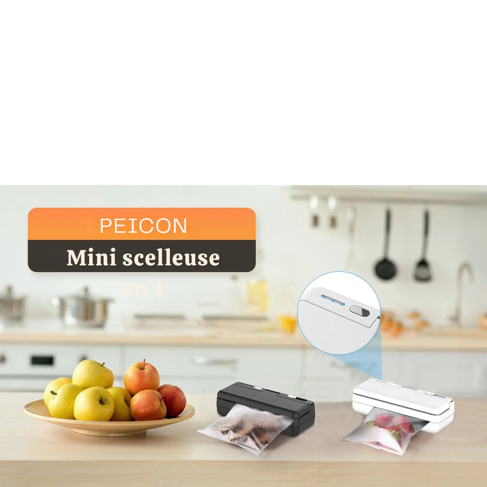 Scelleuse de Sacs Plastiques Mini – Appareil de Soudure Thermique Rechargeable pour Emballages Alimentaires