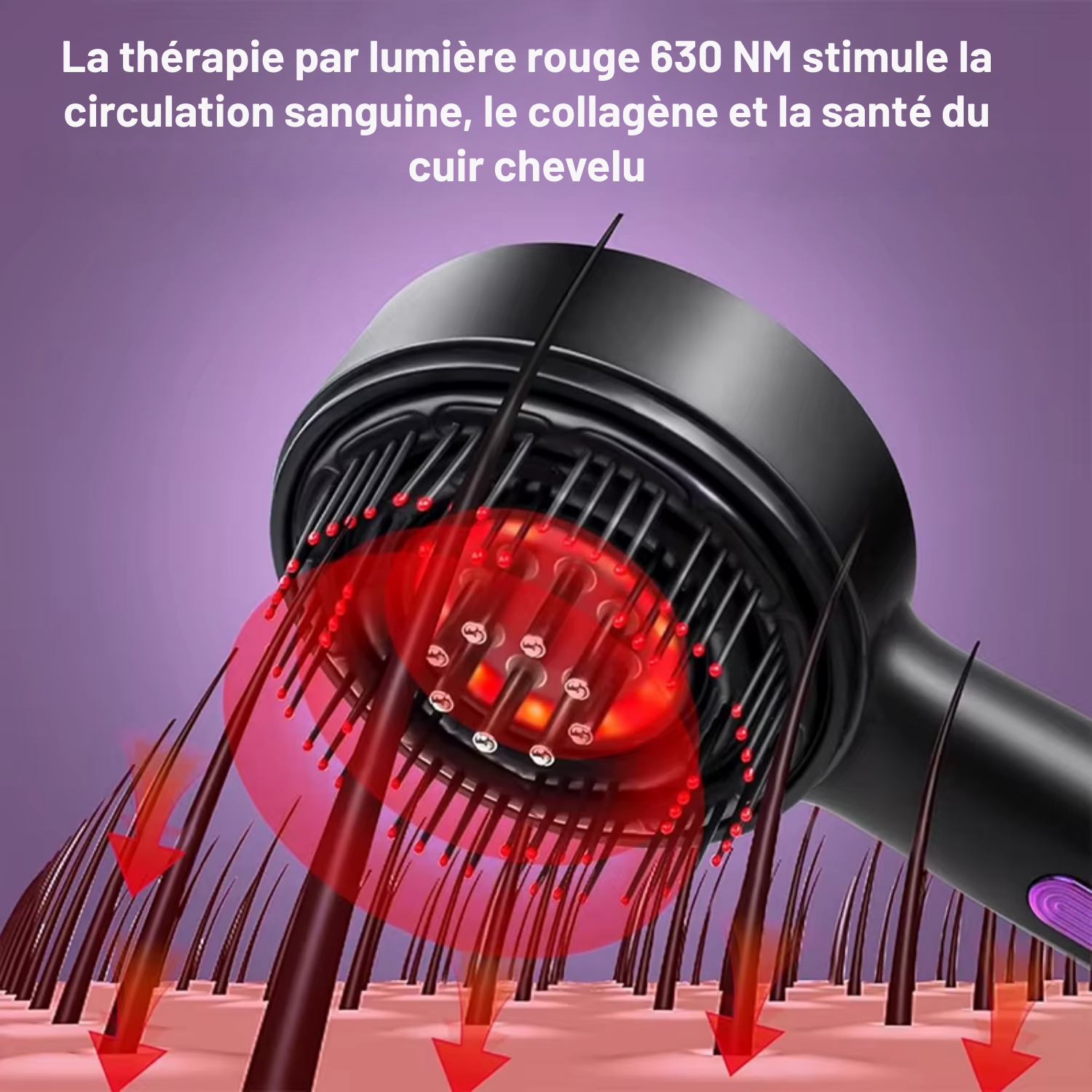 Peigne Massant Électrique pour le Cuir Chevelu – Anti-Chute & Stimulation de la Pousse