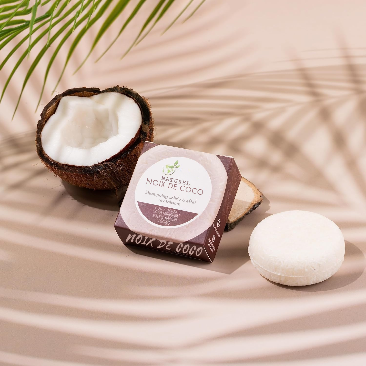 Shampooing Solide au Coco – Effet Après-Shampooing – 100 % Bio & Naturel – Zéro Déchet