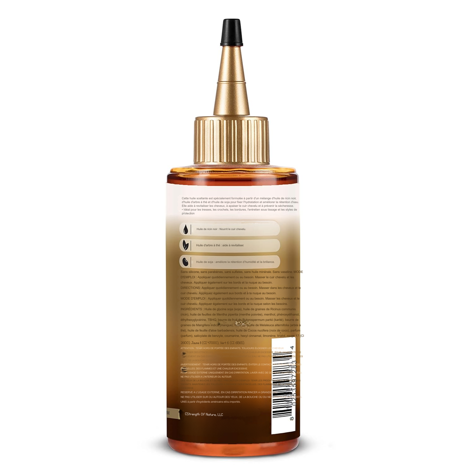 Huile Scellante Cheveux & Cuir Chevelu Black Castor Miracle – 3 x 177 ml | À l’Huile de Ricin Noire, Arbre à Thé & Soja