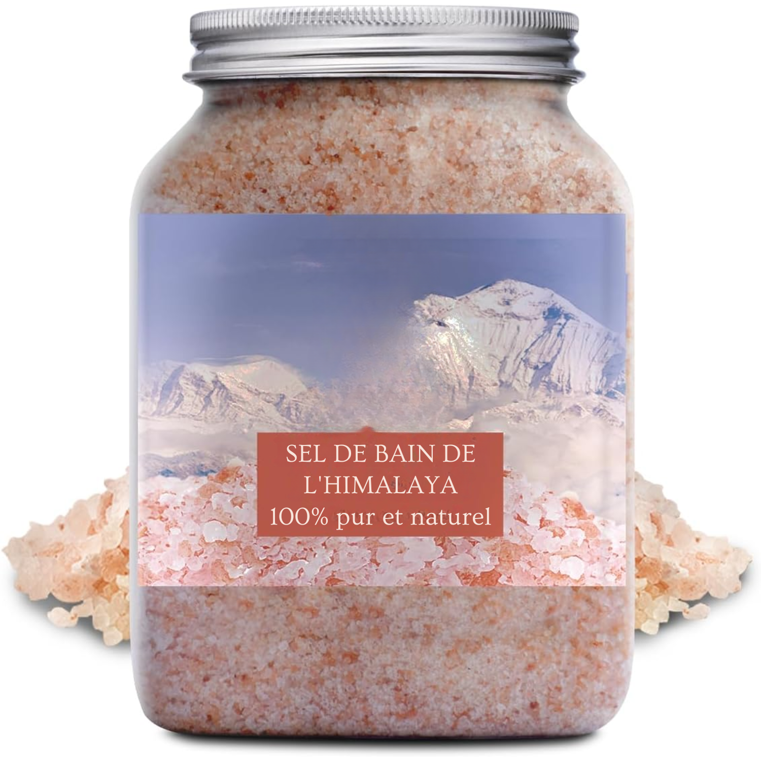 Sel Rose de l’Himalaya – 100 % Pur et Naturel – Cristaux de Sel 1300 g (46 oz)