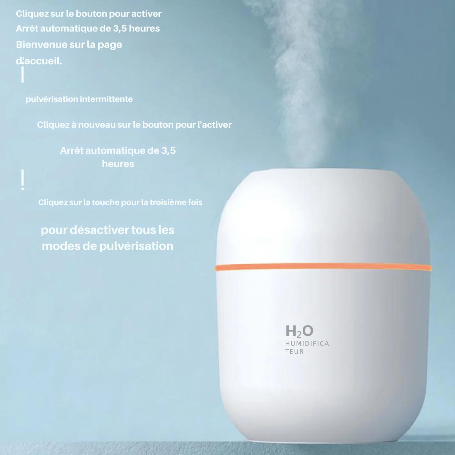 PROMO ! Mini Humidificateur Rechargeable USB – Portable & Silencieux – Idéal Maison, Bureau, Chambre
