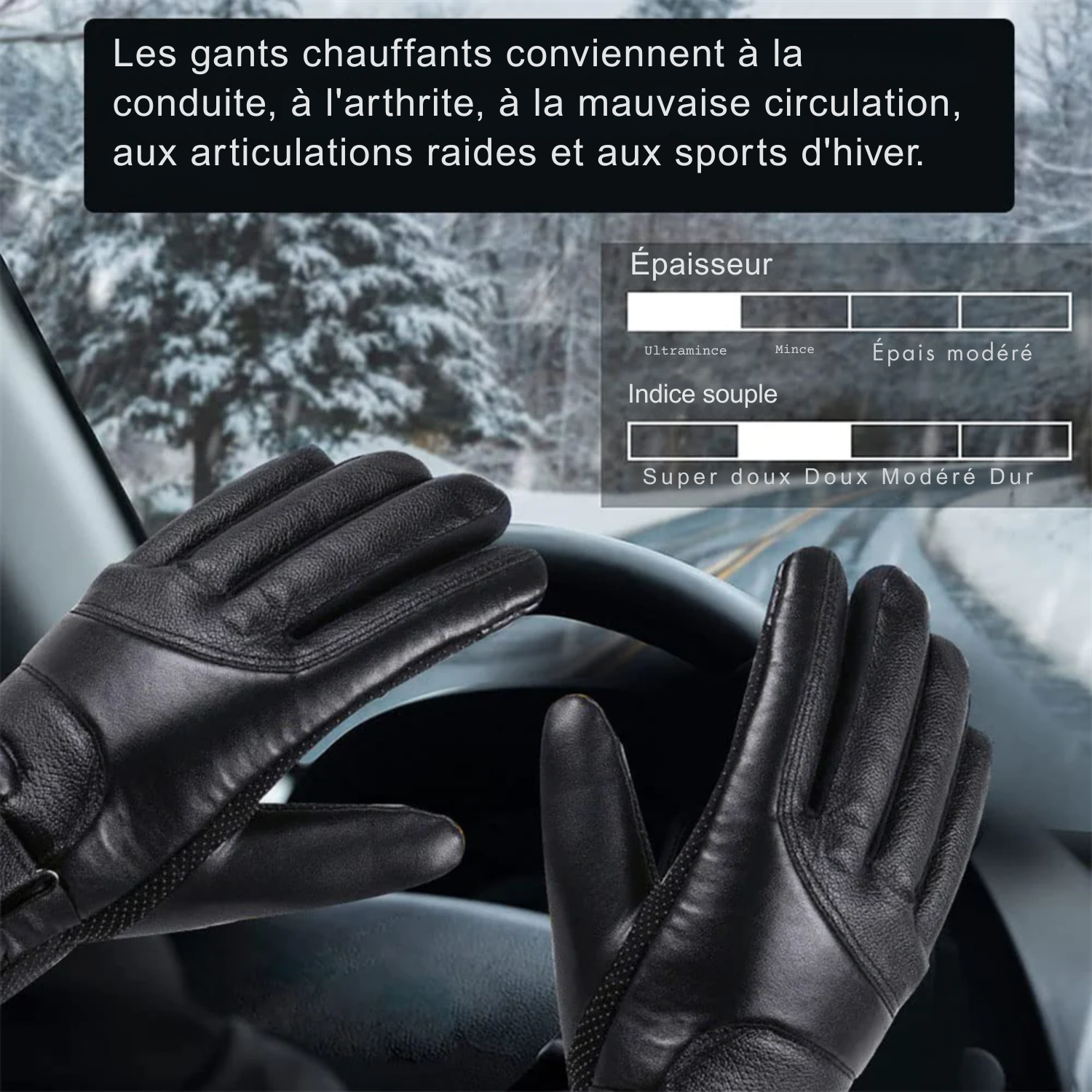 Gants Chauffants USB Électriques – Hiver, Ski, Neige & Grand Froid