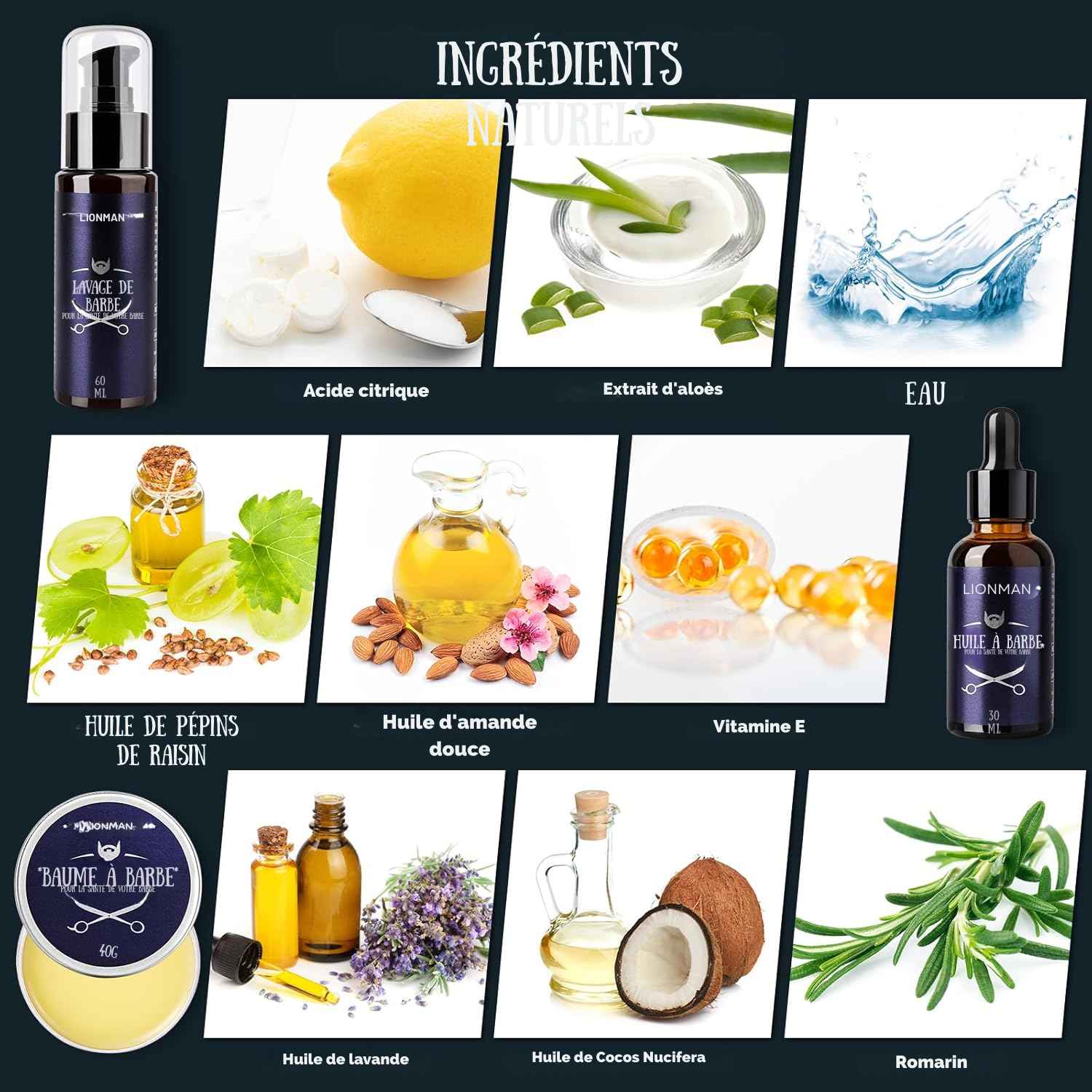 Coffret Cadeau Soin de Barbe pour Homme – Kit Complet Barbe & Moustache