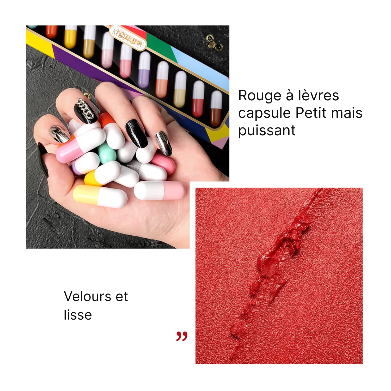Set de 12 Rouges à Lèvres Mini Capsules – Fini Mat, Waterproof et Longue Tenue