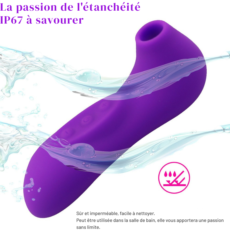 Vibromasseur Stimulateur Clitoridien avec Ventouse et Attache – Sex Toy Féminin