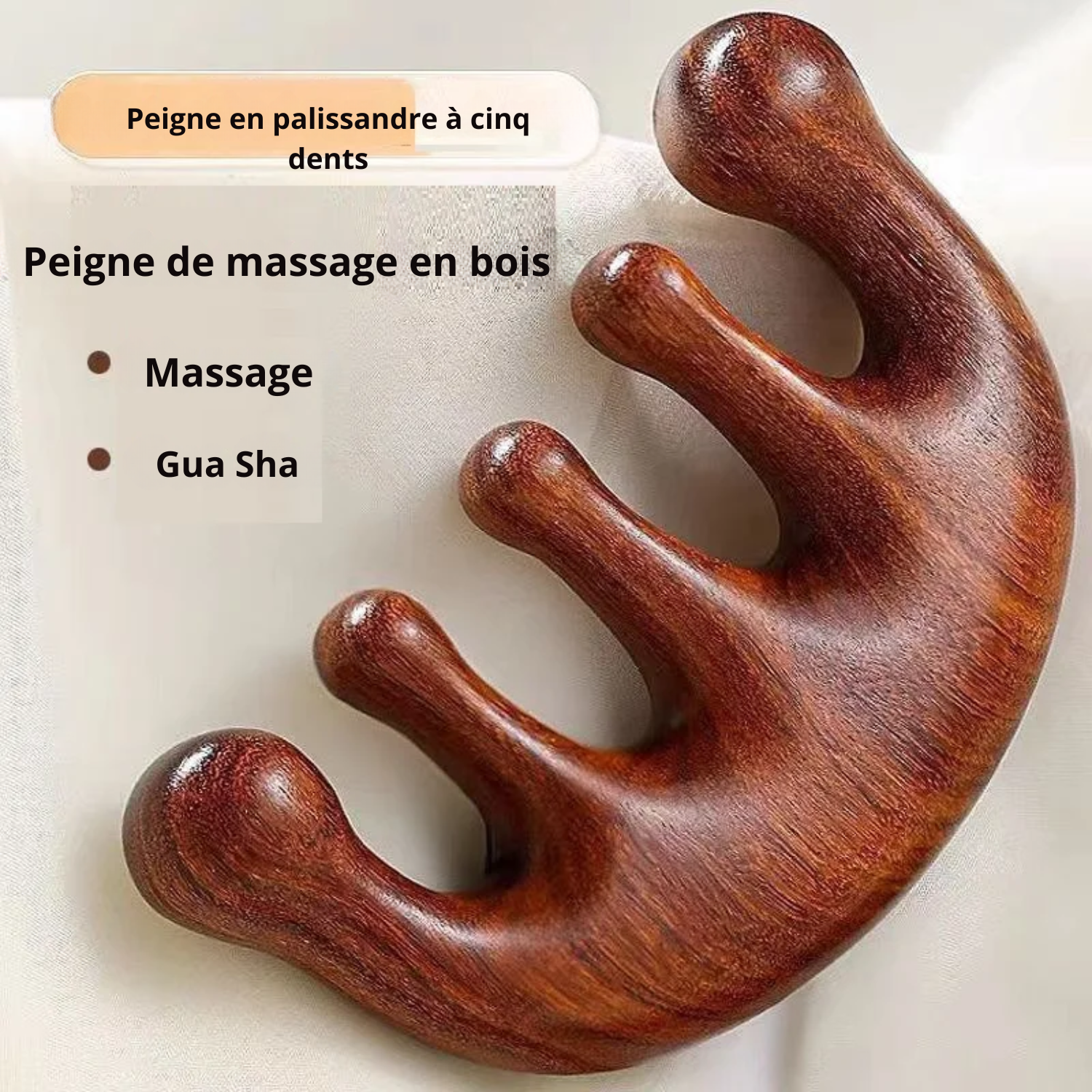 Peigne Massant en Bois Naturel – AMS01