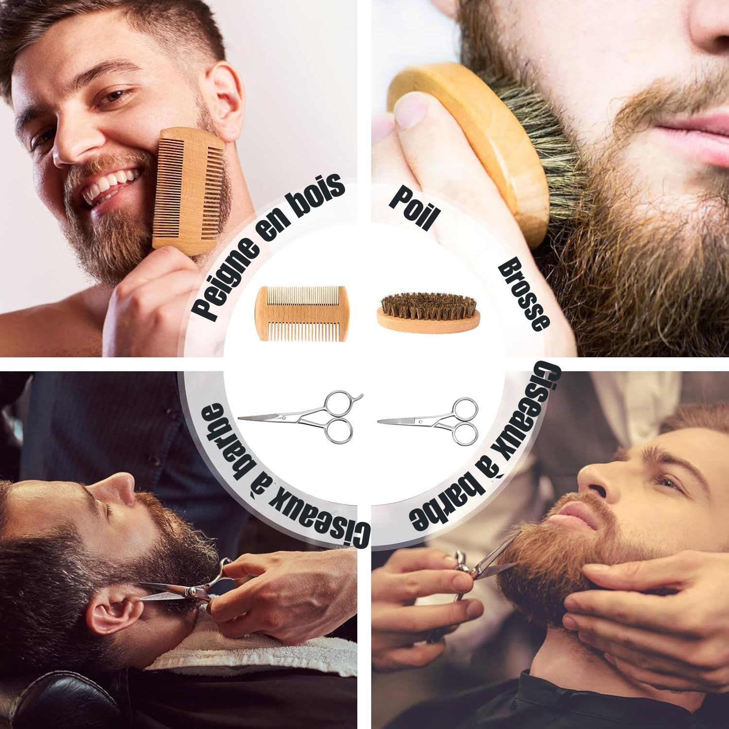 Coffret Cadeau Soin de Barbe pour Homme – Kit Complet Barbe & Moustache