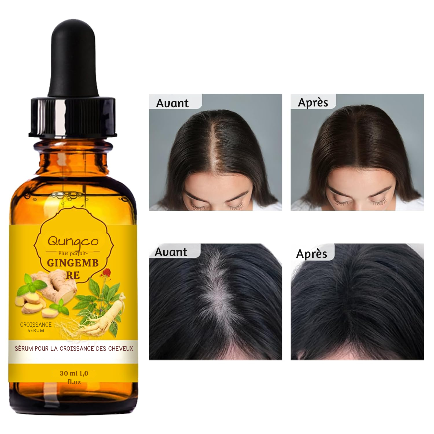 Masque Capillaire au Collagène & Sérum de Croissance des Cheveux Soin Profond Hydratant pour Cheveux Secs et Abîmés | Huile de Croissance Naturelle Contre la Chute des Cheveux | Traitement Naturel de Repousse pour Hommes et Femmes