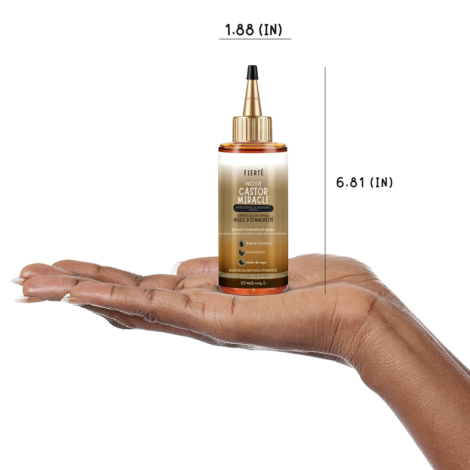Huile Scellante Cheveux & Cuir Chevelu Black Castor Miracle – 3 x 177 ml | À l’Huile de Ricin Noire, Arbre à Thé & Soja
