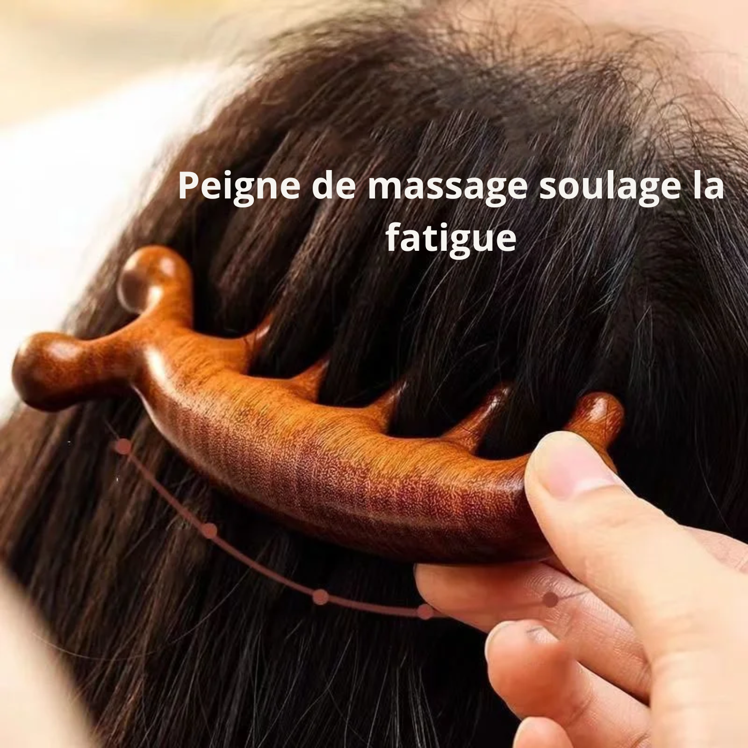 Peigne Massant en Bois Naturel – AMS01