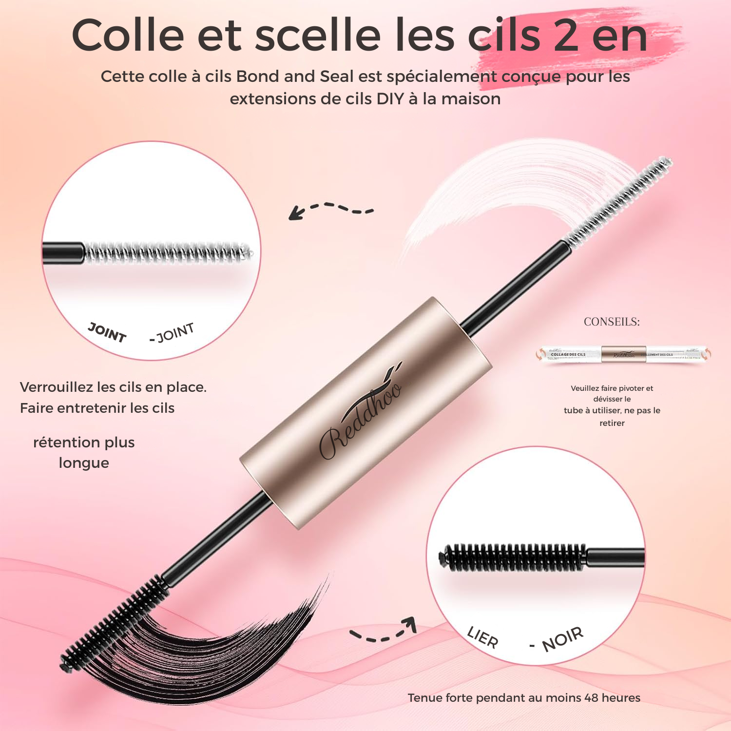 Kit Colle & Démaquillant pour Cils en Touffes – 2 Pièces Bond & Seal + Remover 5 ml