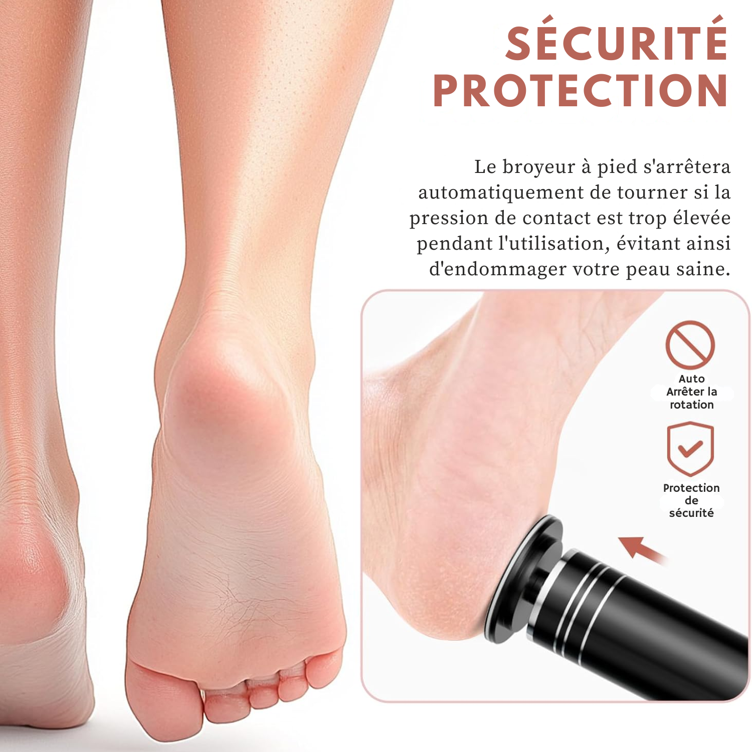Râpe Électrique Pieds Professionnelle – Élimine les Callosités et Peaux Mortes – Vitesse Réglable + 60 Disques de Rechange