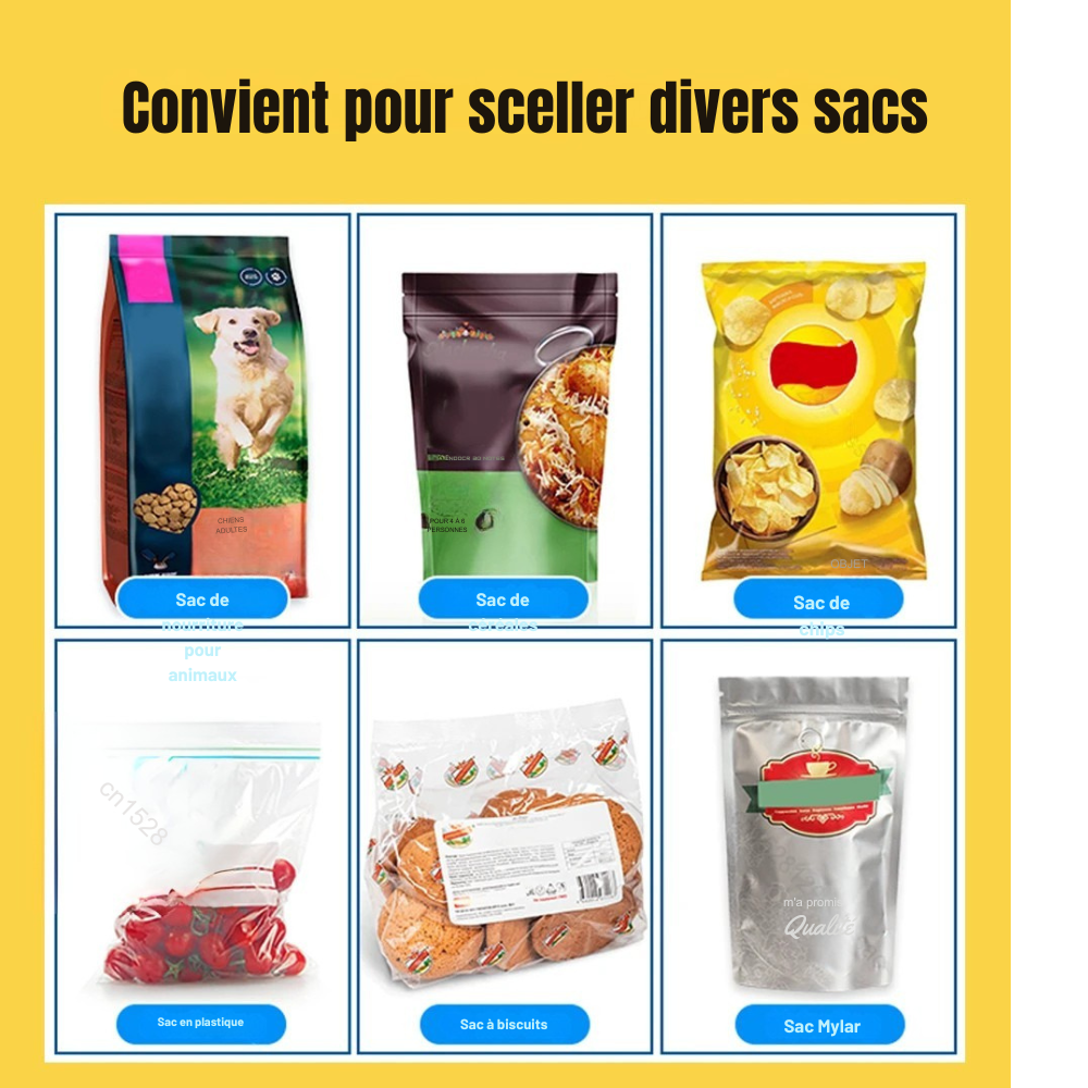 Scelleuse de Sacs Plastiques Mini – Appareil de Soudure Thermique Rechargeable pour Emballages Alimentaires