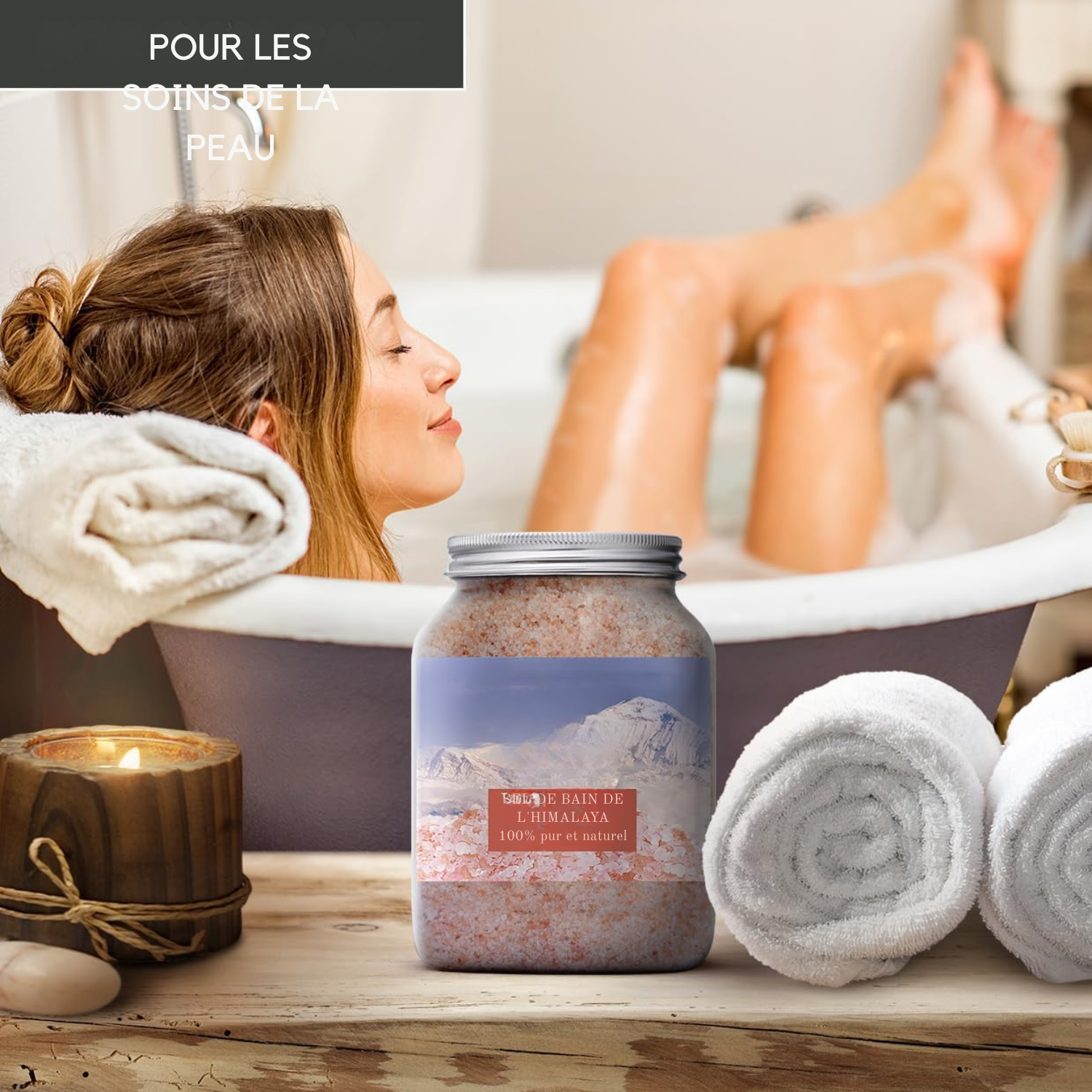Sel Rose de l’Himalaya – 100 % Pur et Naturel – Cristaux de Sel 1300 g (46 oz)