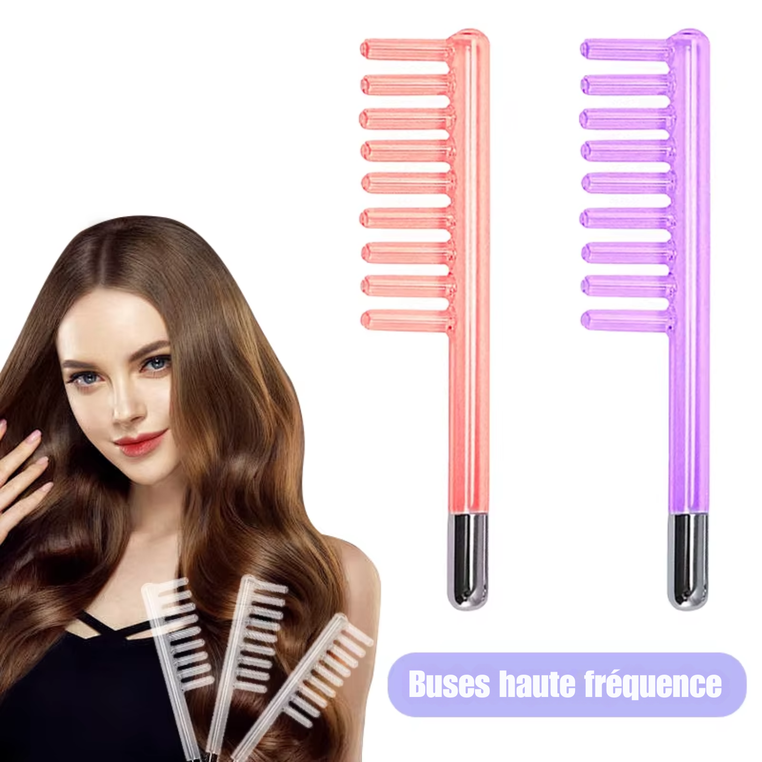 Électrode de Rechange HF – Tube en Verre Neon/Argon | Accessoire pour Appareil Haute Fréquence Visage