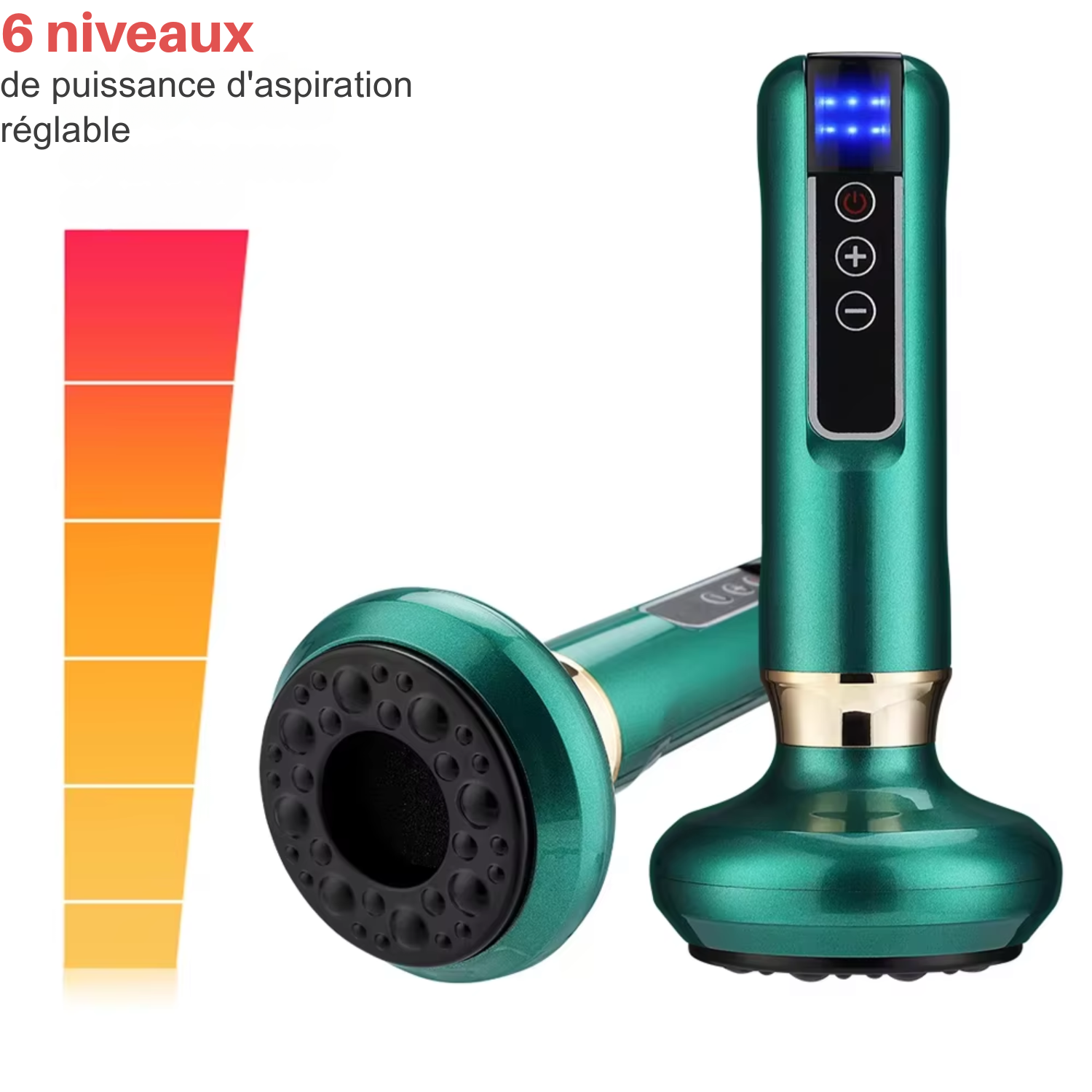 Masseur Électrique à Ventouses – Appareil d’Aspiration avec Chaleur Infrarouge, Guasha, Anti-Cellulite, Drainage Lymphatique et Massage Amincissant