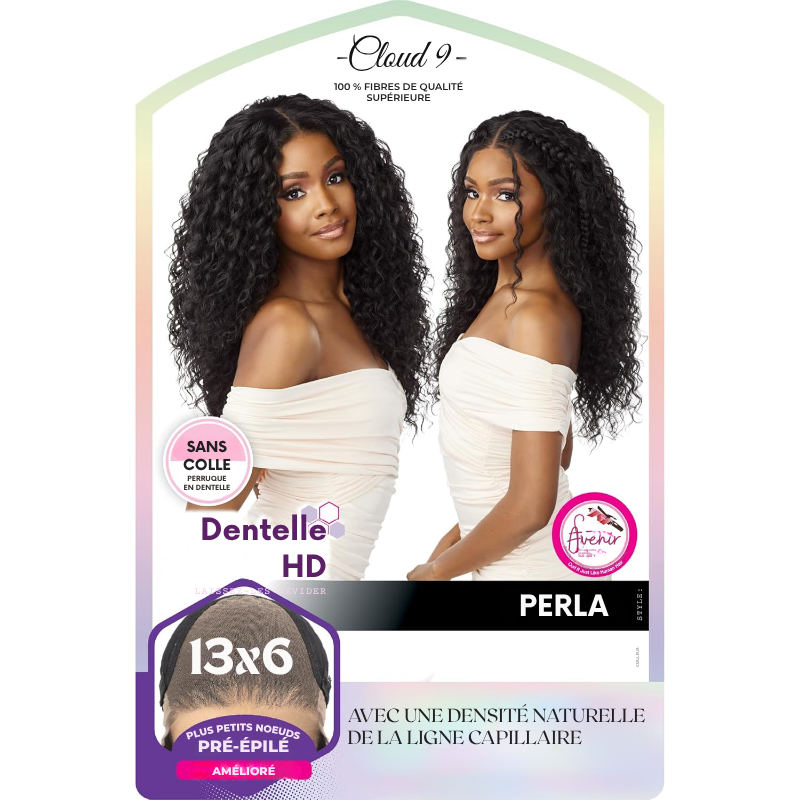 Perruque Synthétique Lace Front 13x6 – Modèle "Perla" Sans colle – Fait main – Densité naturelle
