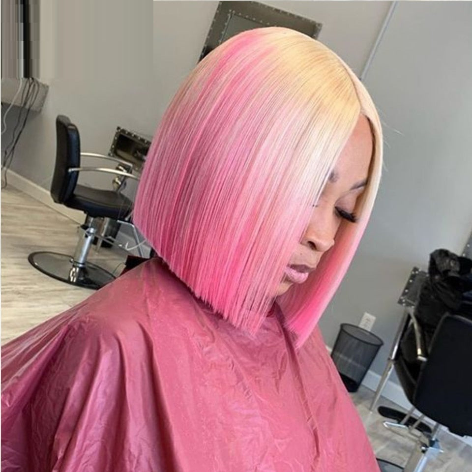 Perruque Lace Front Dégradée – Cheveux Humains de Haute Qualité, Semi-faite à la Machine