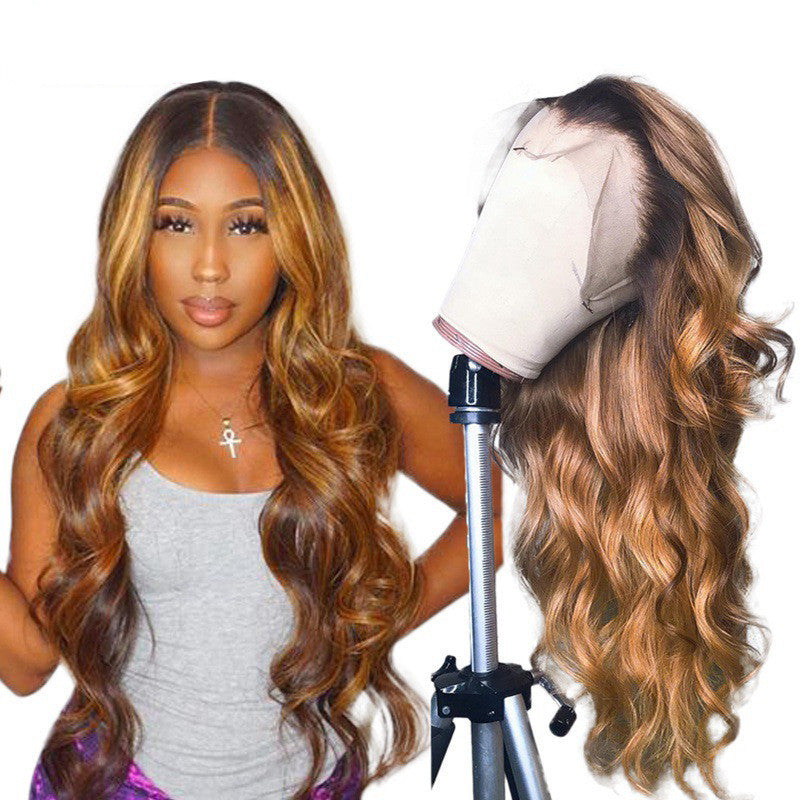 Perruque Lace Front Ombre Colorée – Cheveux Humains Remy 100 %