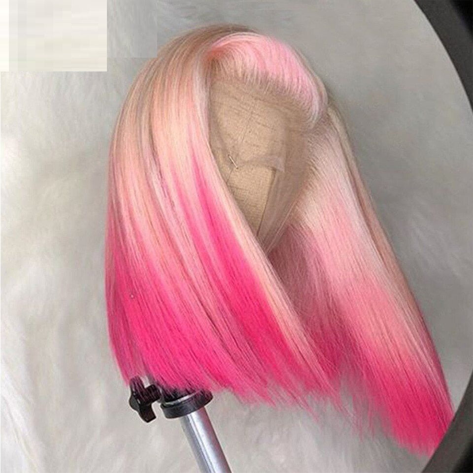 Perruque Lace Front Dégradée – Cheveux Humains de Haute Qualité, Semi-faite à la Machine