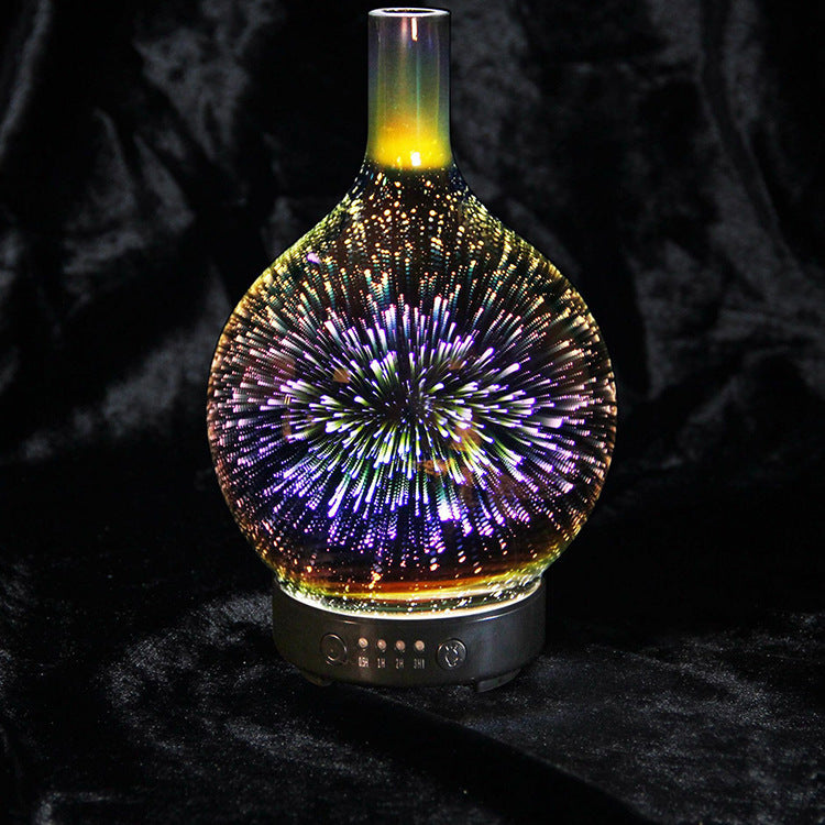 Diffuseur d'Arômes 3D en Verre – Humidificateur & Lampe Veilleuse Colorée
