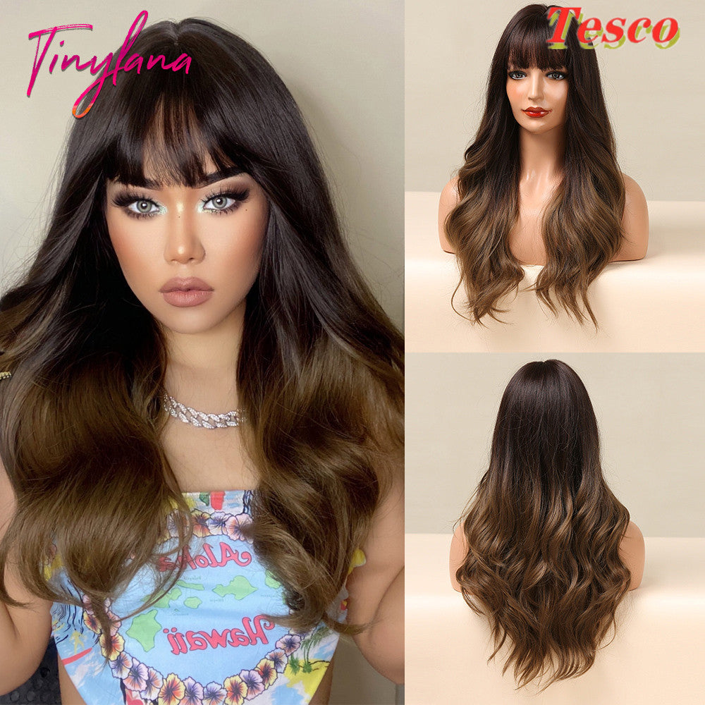 💖 Perruque Longue Bouclée – Style Doux & Élégant