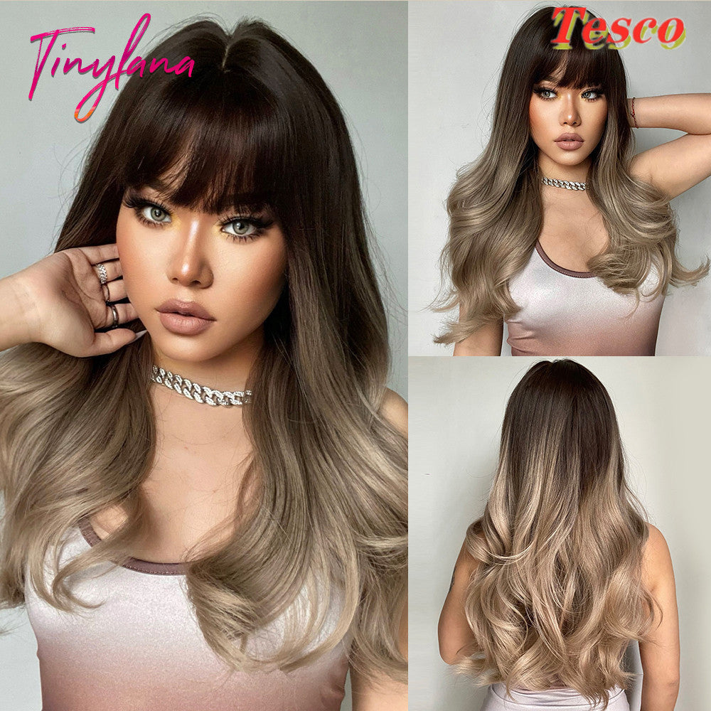 💖 Perruque Longue Bouclée – Style Doux & Élégant