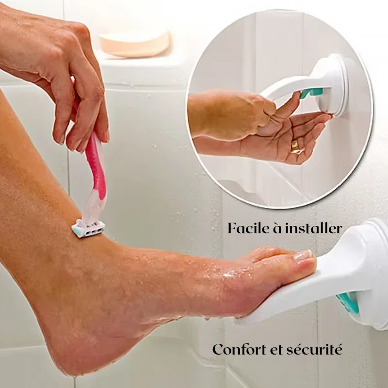 Accessoire de douche antidérapant – Support de pied pour un rasage facile et sûr