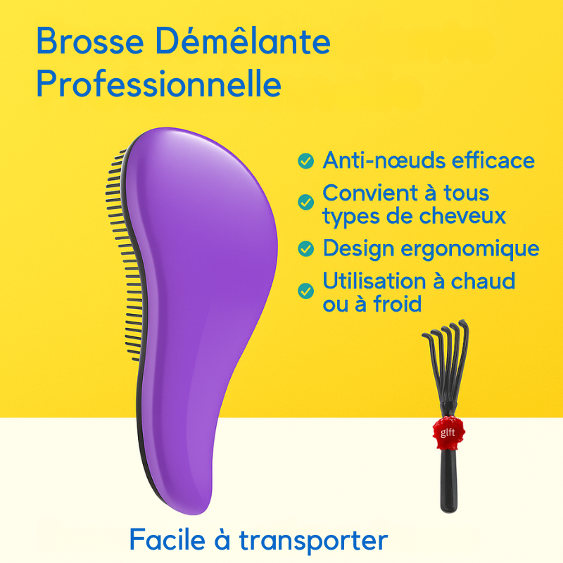 Brosse Démêlante pour Cheveux – Peigne Coiffant Anti-Nœuds pour Femme