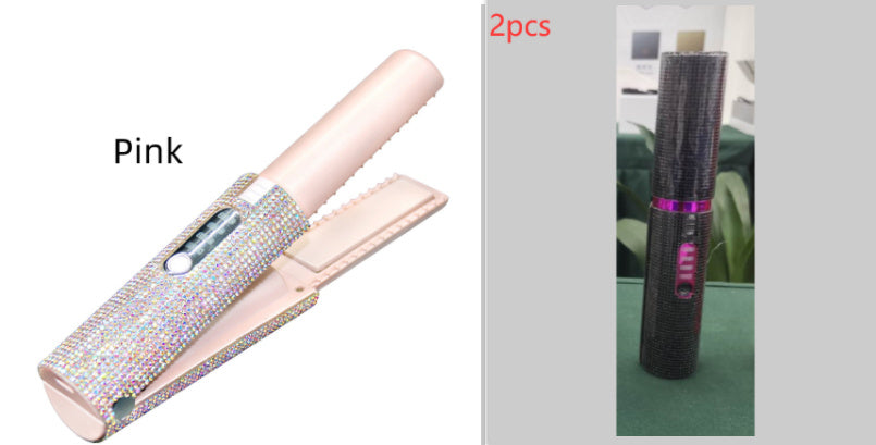 Brosse Lissante Électrique 2-en-1 USB – Lissage & Boucles Faciles