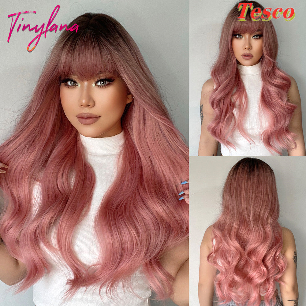 💖 Perruque Longue Bouclée – Style Doux & Élégant
