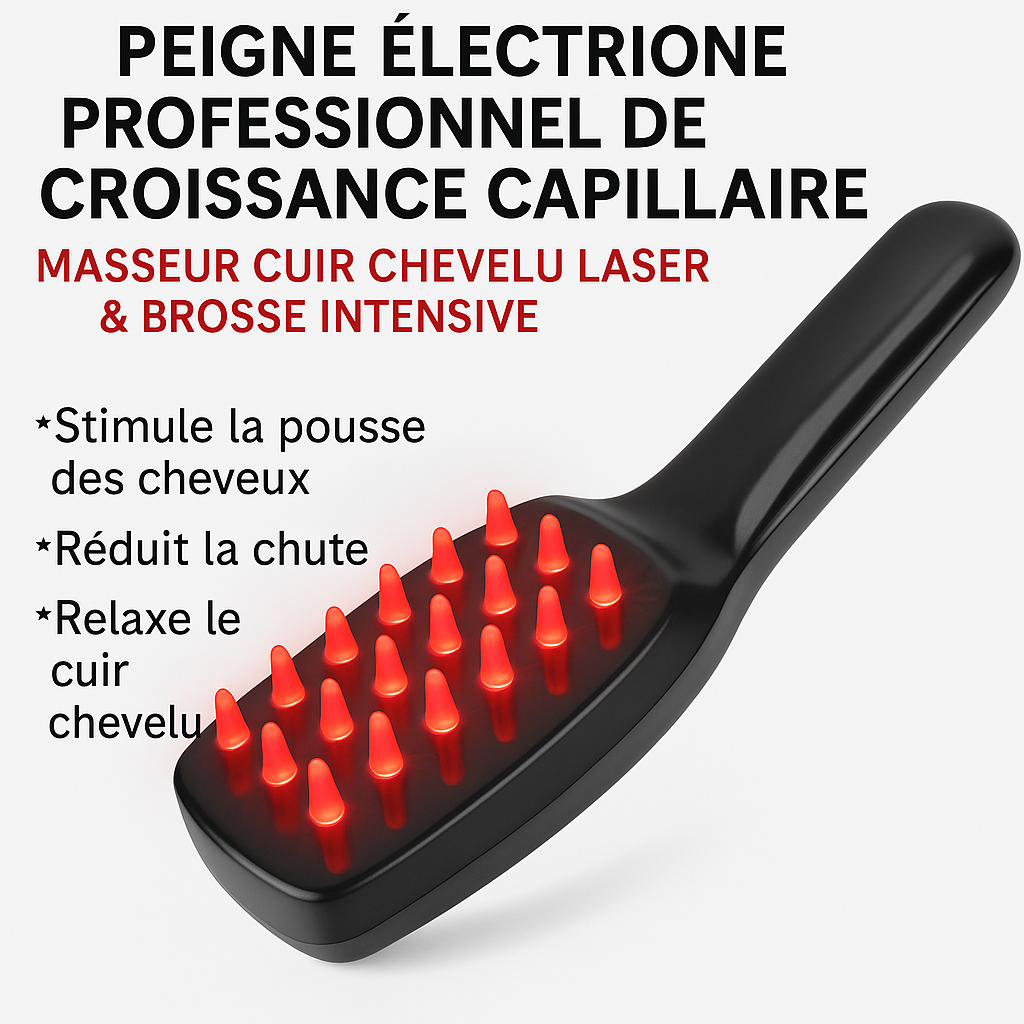 Peigne de Croissance Capillaire & Masseuse Cuir Chevelu
