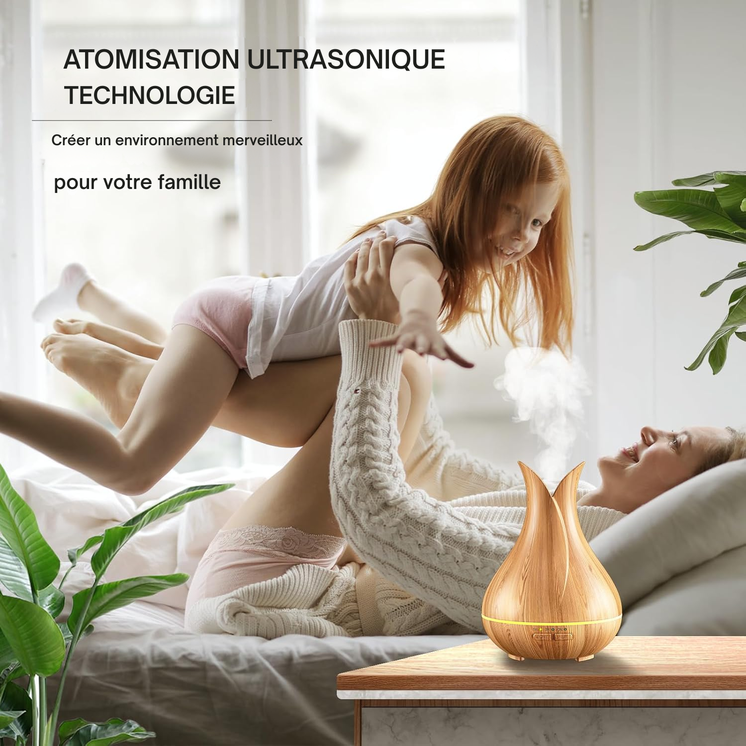 Diffuseur d’Huiles Essentielles – Design Bois Naturel 150 ml | Ambiance Relaxante & Silencieuse