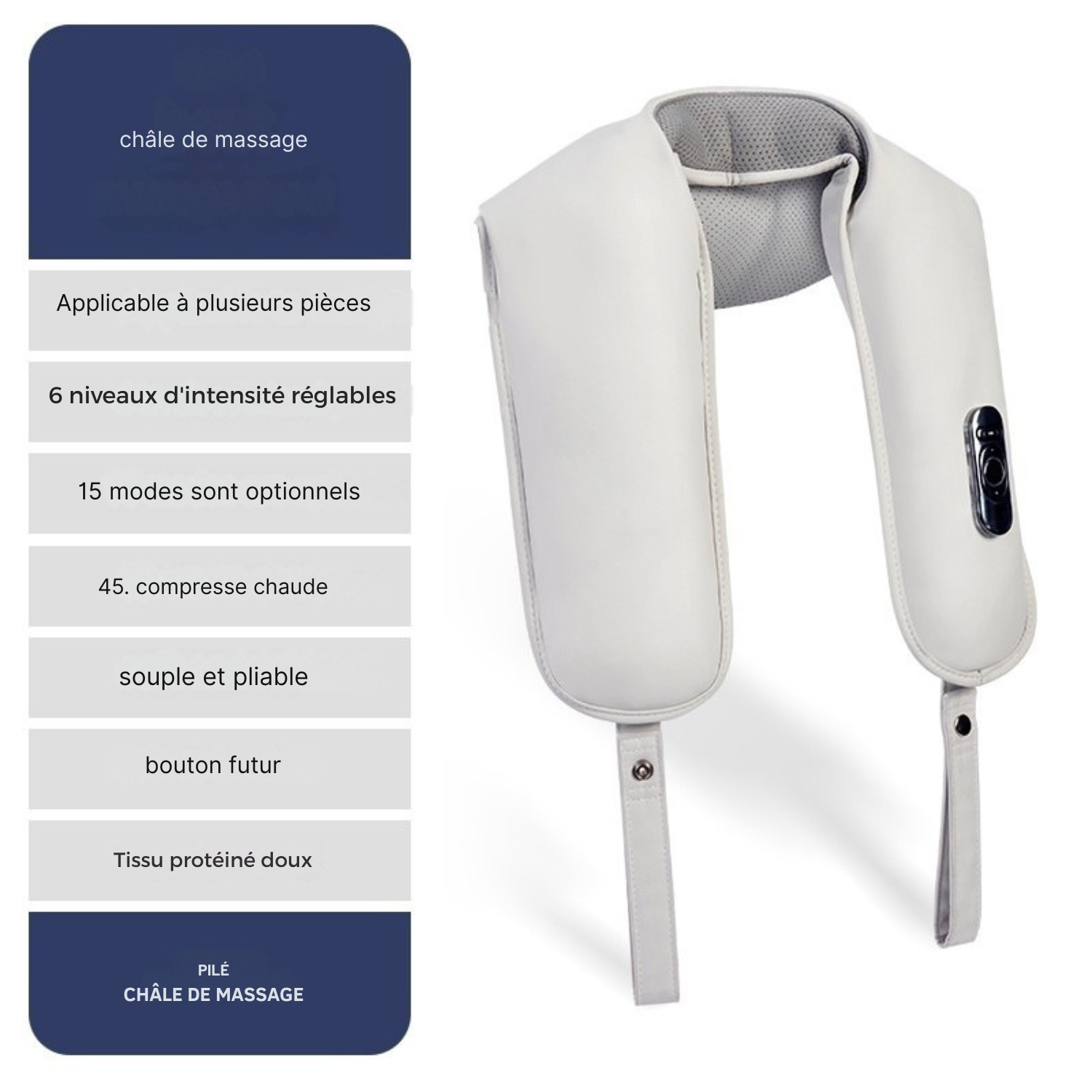 Appareil de Massage Électrique pour Cou et Épaules – Pétrissage Profond & Soulagement Musculaire