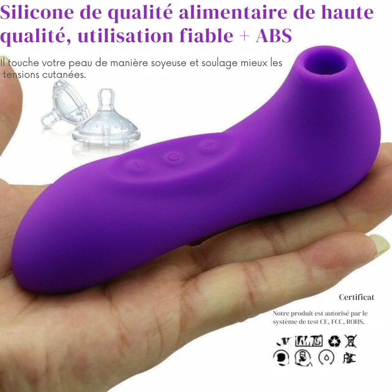 Vibromasseur Stimulateur Clitoridien avec Ventouse et Attache – Sex Toy Féminin